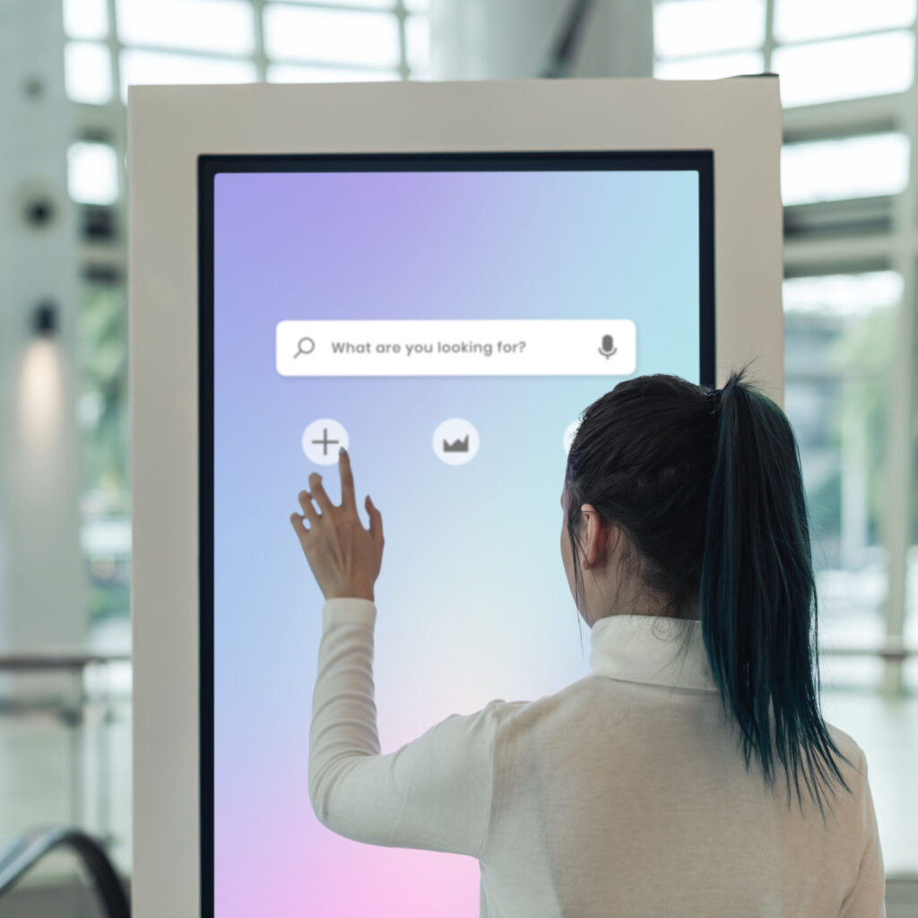 Information screen at a shopping mall